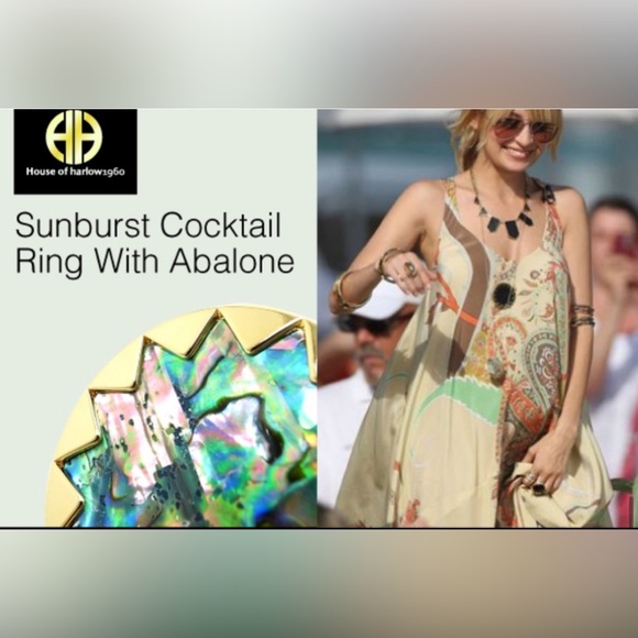 House of Harlow 1960 Boho Starburst Abalone Ring - Picture 12 of 12